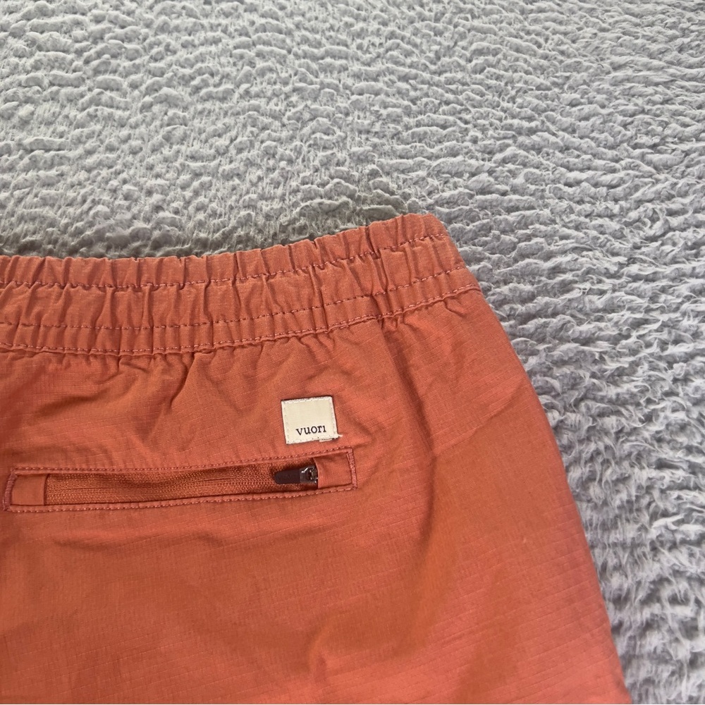 Vuori Vintage Ripstop Shorts Women Large Orange Cinnamon Drawstring Outdoor Hike - Picture 9 of 9